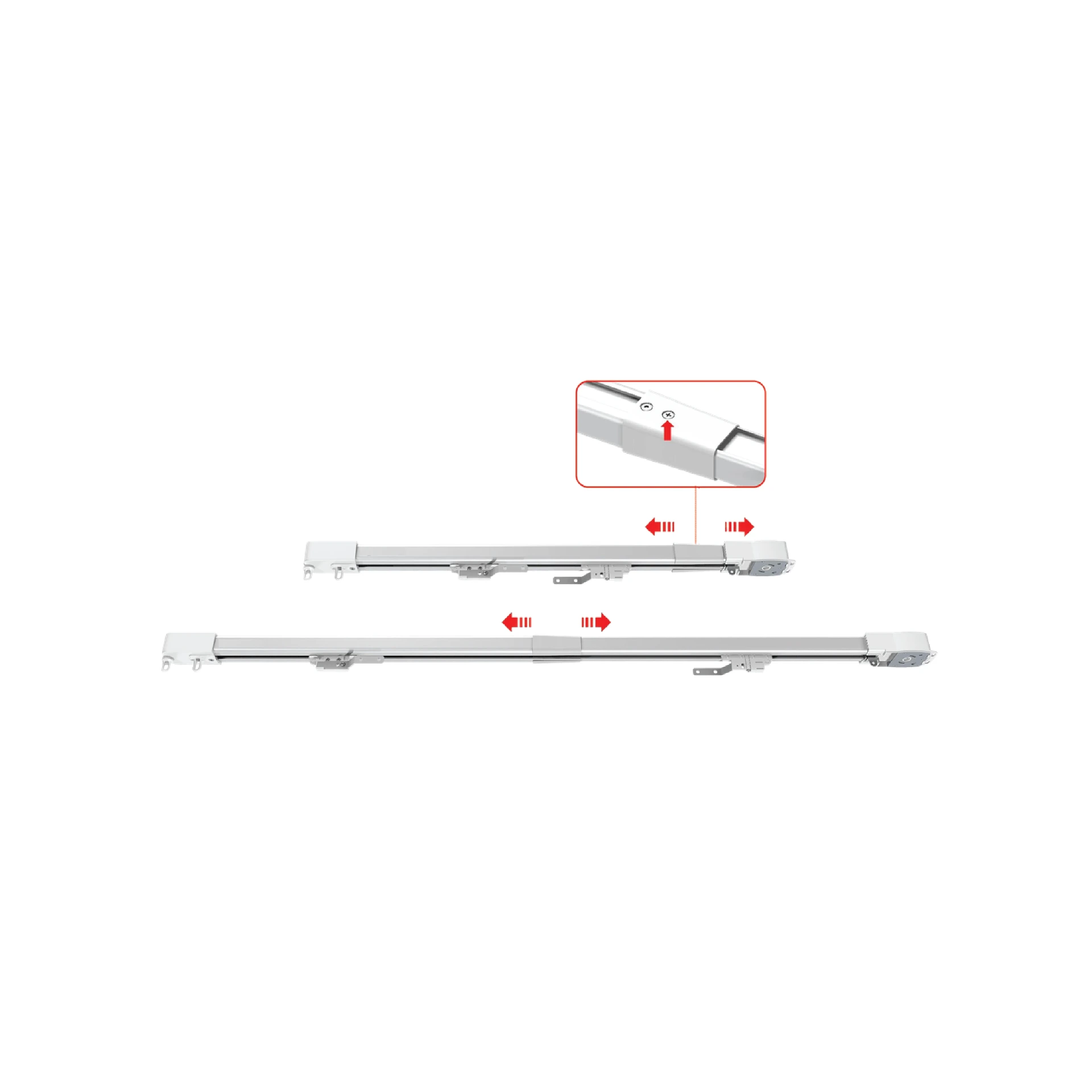 Expandable Smart Curtain Track and Accessories