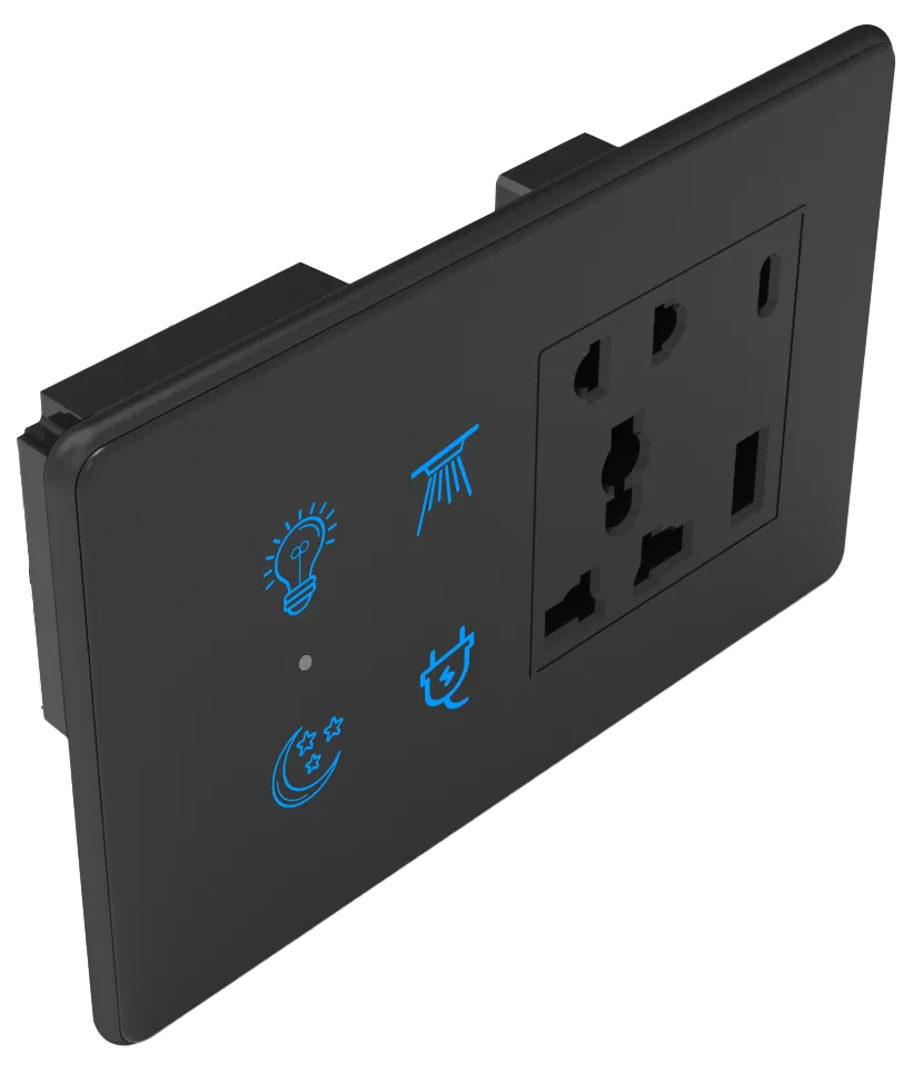 4S+1SK Smart Touch Switch (Black, Black, WiFi)