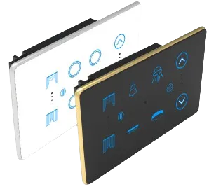 4S+1F+1C Smart Touch Switch (Black, Black, WiFi)