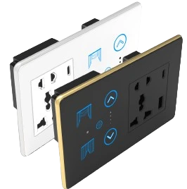 1F+1C+1SK Smart Touch Switch (Black, Black, WiFi)
