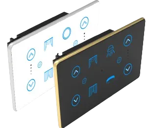 2S+2F+1C Smart Touch Switch (Black, Black, WiFi)