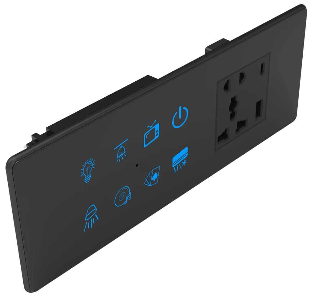 8S+1SK Smart Touch Switch (Black, Black, WiFi)