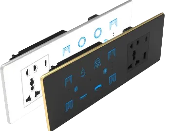 4S+2C+1SK Smart Touch Switch (Black, Black, WiFi)