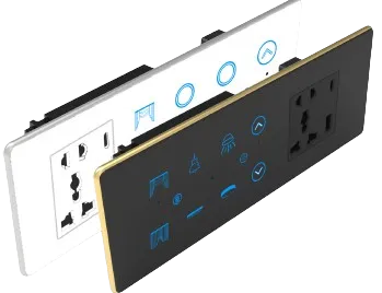 4S+1F+1C+1SK Smart Touch Switch (Black, Black, WiFi)