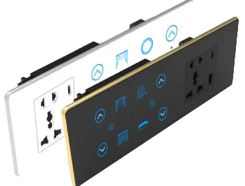 2S+2F+1C+1SK Smart Touch Switch (Black, Black, WiFi)
