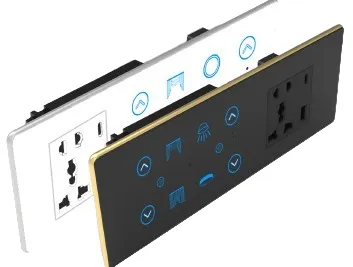 2S+2F+1C+1SK Smart Touch Switch (Black, Black, WiFi)