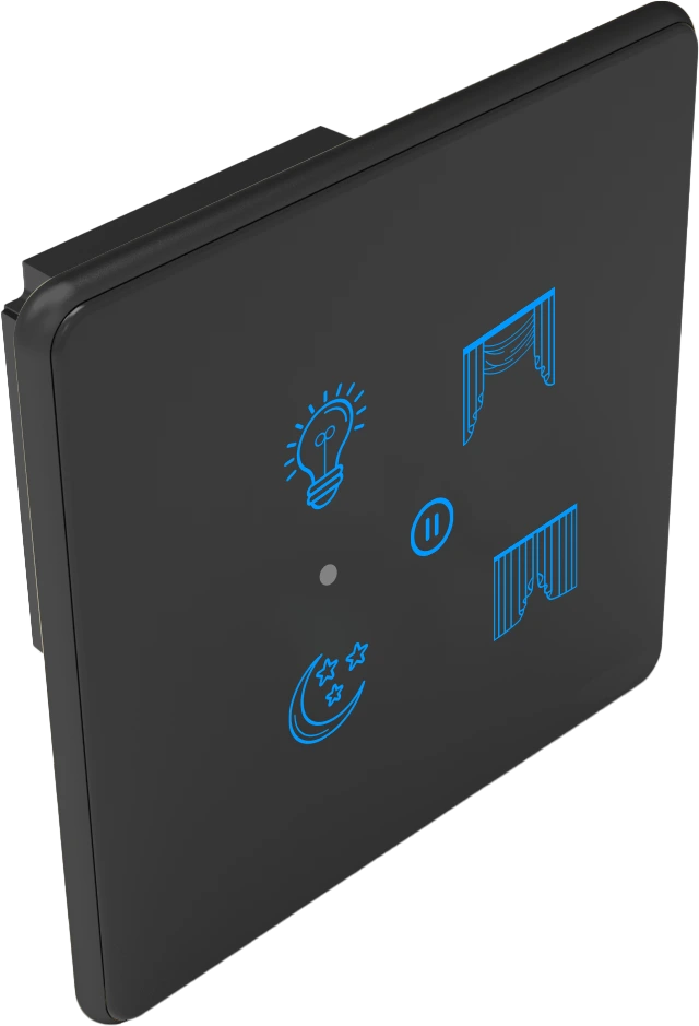 2S+1C Smart Touch Switch (Black, Black, WiFi)