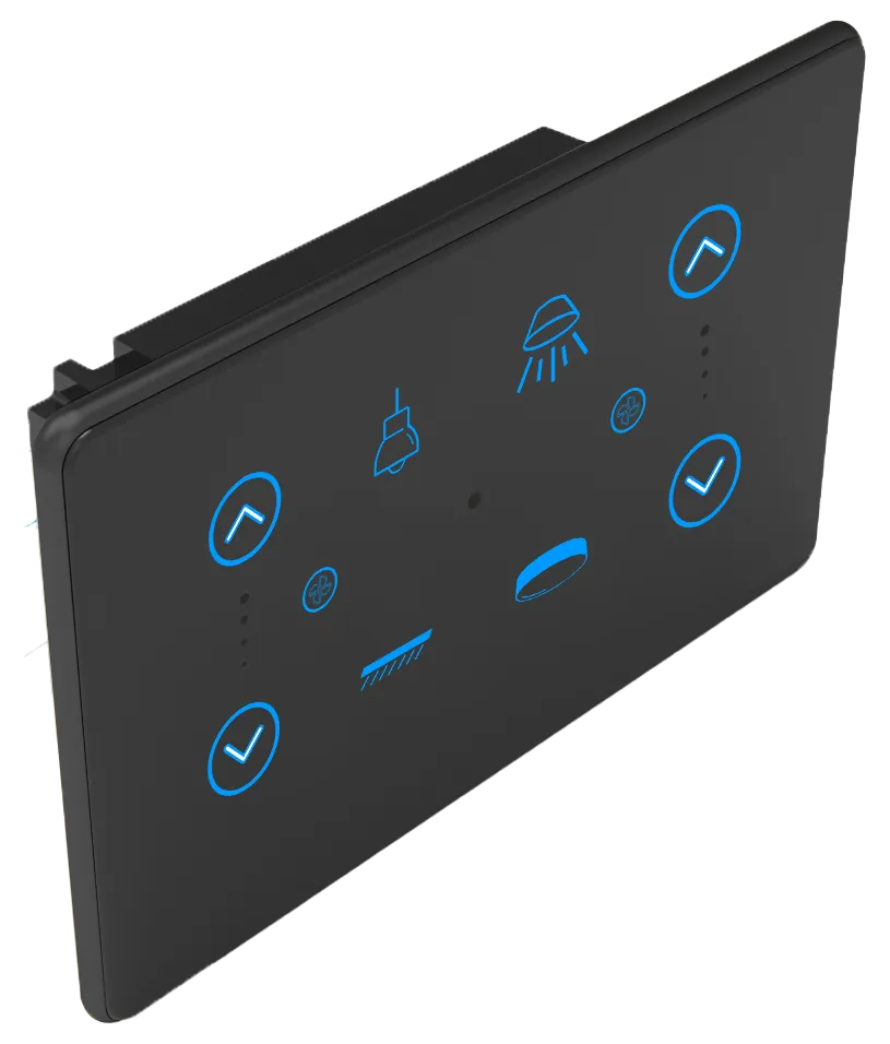 4S+2F Smart Touch Switch (Glass Black + Black, WiFi)