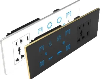 4S+2C+1SK Smart Touch Switch (Glass Black + Black, WiFi)