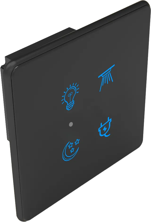 4S Smart Touch Switch (Black, Black, WiFi)