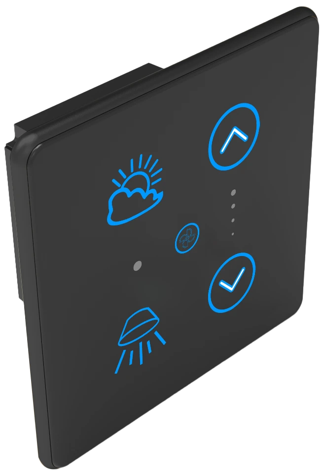 2S+1F Smart Touch Switch (Black, Black, WiFi)